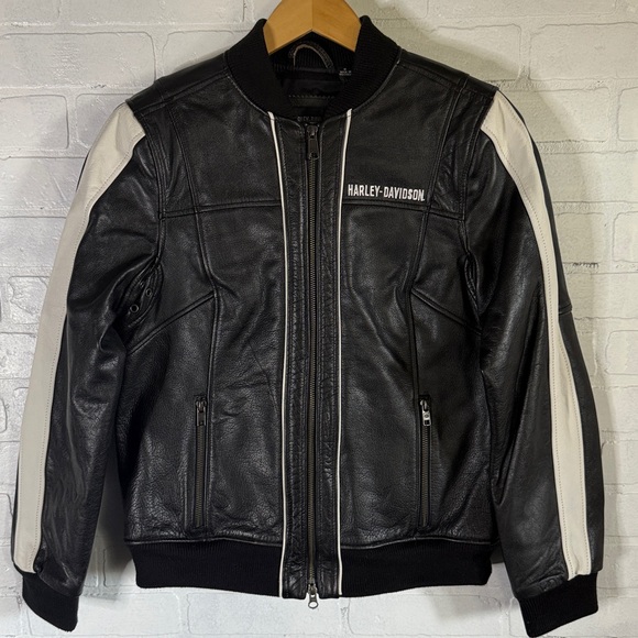 Women's Harley-Davidson Piper Bomber Leather Jacket size medium NWT - Picture 6 of 15